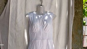 I. White Corset Mesh Sheer Mini Dress