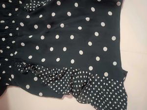 Polka Dot Ruffle Top