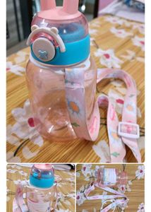 Cute Bunny Water Bottle with Strap