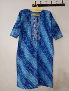 Blue printed kurta set with dupatta ✨