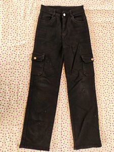 Black Cargo Jeans