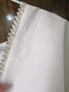 Elegant White Chikankari Kurta with dupatta