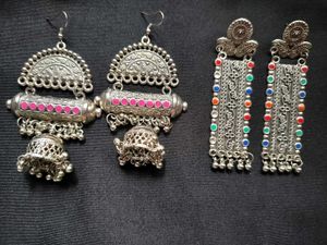 2 set of Oxidized Jhumka Earrings✨♥️