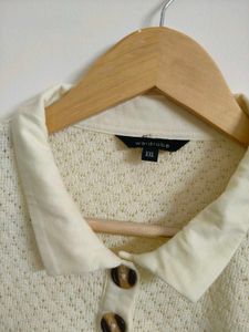 WESTSIDE Sleeveless Collared Top
