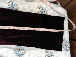 Burgundy Velvet Trousers