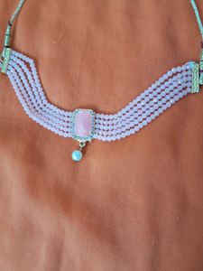 New Pink Chokar Necklace Set