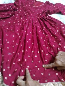 maroon sharara and kurta