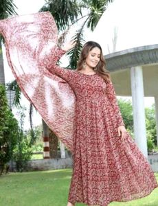 ANARKALI GOWN DUPATTA FROK DRESS