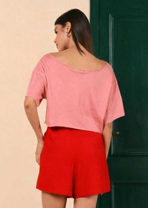 Peach Crop Top