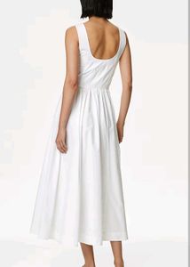 Classic White Midi Dress