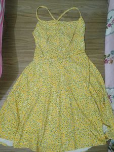 Yellow Floral Mini Dress