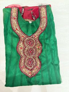 Green Embroidered Anarkali Kurta