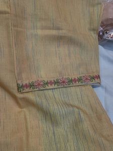 Khadi Cotton Combo With Green Rayon Suit