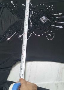 Elegant Black Embellished Abaya Gown