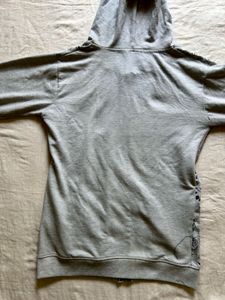 Grey Graphic Zip-Up Hoodie