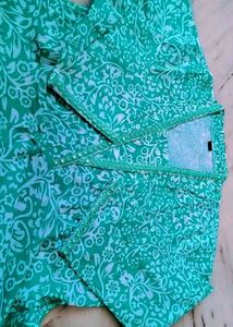 💚🩵 Embroidery Green Kurta