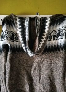 Unisex Wool Blend Hooded Sweater