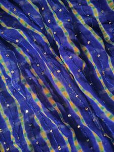 Elegant Blue Saree with Sequins