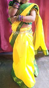 yellow saree for kids