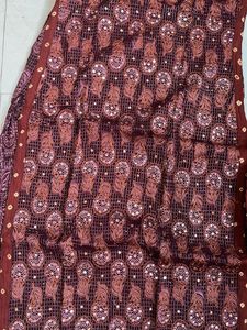 Maroon mirror work Kurta Set with pants