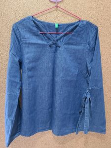 Benetton denim top