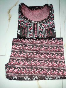 Winter Floral Print Dress