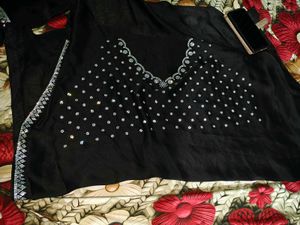 black saree 💥🥵