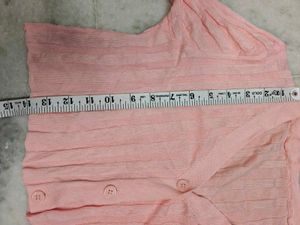 Cute Pink Cropped Cardigan