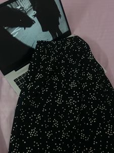 Stylish Black & White Polka Dot Midi Dress