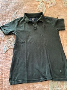 Casual Olive Green Polo Shirt