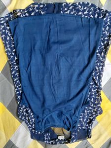 Navy Blue Bird Print Sleeveless Top