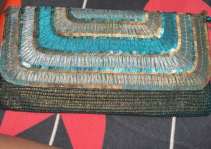 Sequin Hand Clutch Shimmery Partywear