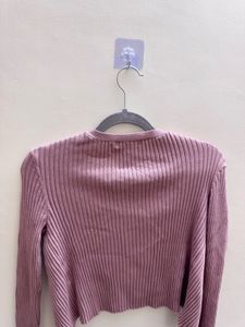 Mauve Knit Cardigan