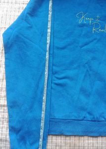 Blue "Keep Real" Crewneck Sweatshirt