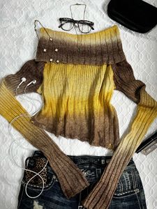 Vintage Off Shoulder Top- Forest fairy + grunge