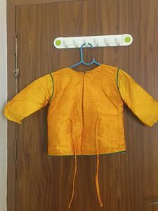 Embellished Orange Ethnic Blouse