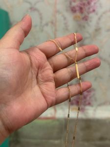 Elegant Gold Bar Pendant Necklace