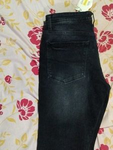 Men's Grey Washed Denim Jeans