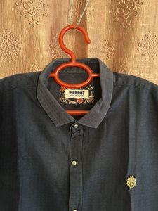 Classic Dark Men's Button-Up Shirt