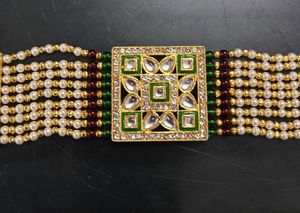 Exquisite Kundan Pearl Bracelet