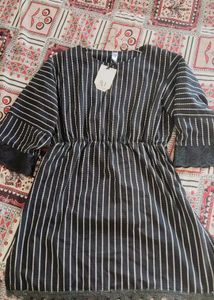 Black & White Striped Mini Dress