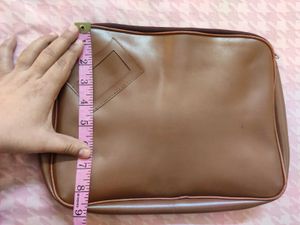 Tan Colour leather Bag For Money Or Documents