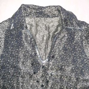 Sparkling Gold &amp; Black Handcrafted Ethnic Kurta