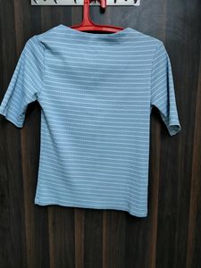 Striped Light Blue Top