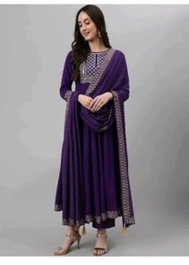 Elegant Purple Kurta Set with Dupatta