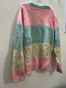 oversized stripped Knit Sweater - Cozy and Stylish
