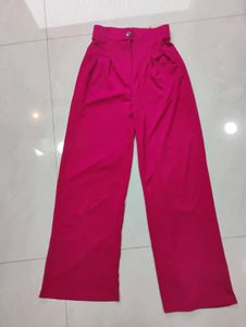 Vibrant Pink Wide-Leg Pants