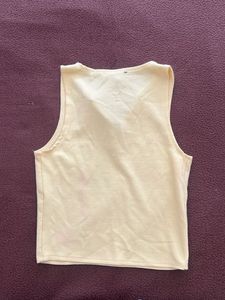 FOREVER21 Yellow Sleeveless Henley Top