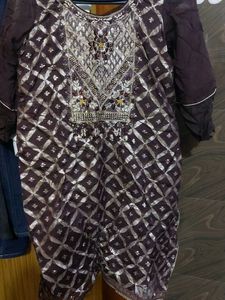 Embroidered Kurta Set with sharara