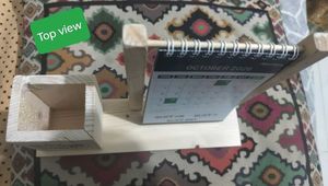 Wooden Desk Organizer with Calendar